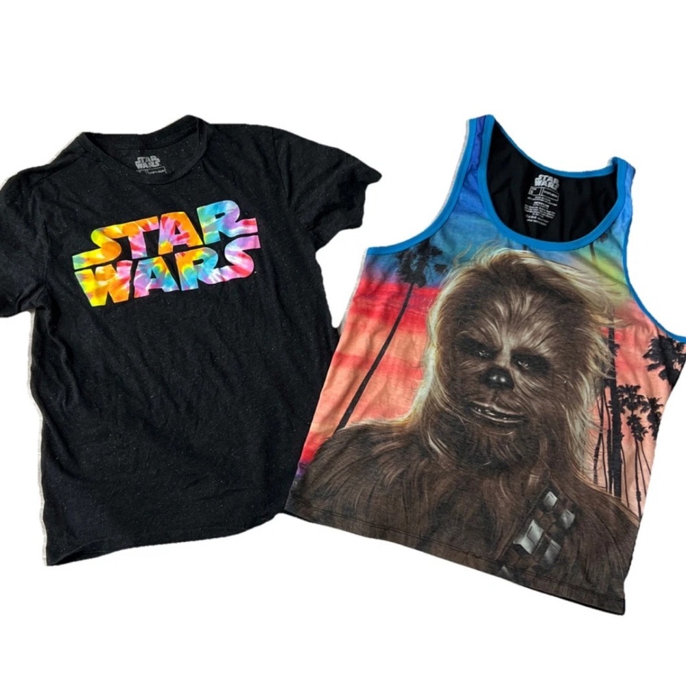 Star Wars Black Tee and Chewbacca Graphic Tank